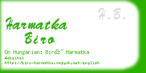 harmatka biro business card
